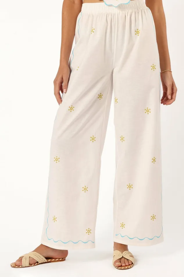 Women Matching Sets Petal and Pup Elizabeth Pant Set Off White