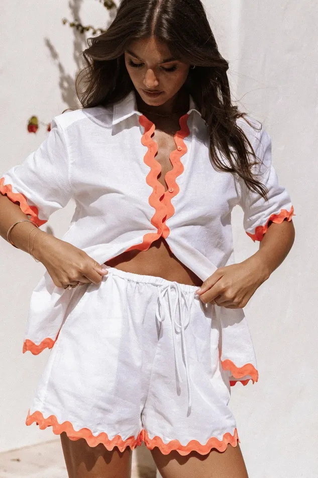 Women Matching Sets Petal and Pup Harry Shorts WhiteMelon