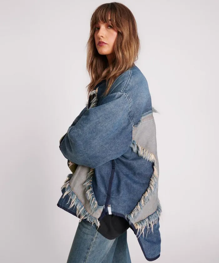 Women MEMPHIS LIGHT STAR DENIM WADDED JACKET One Teaspoon Jackets