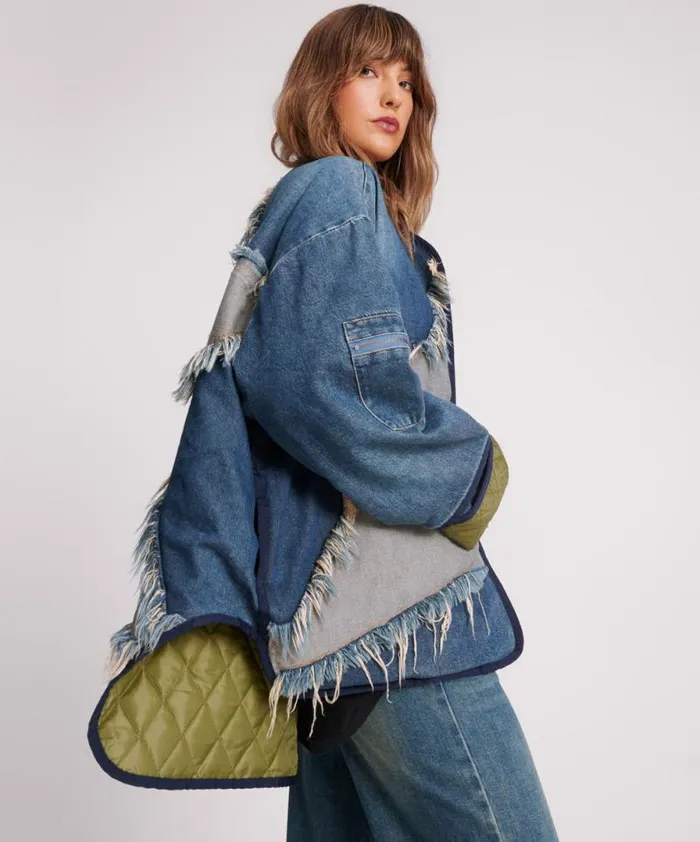 Women MEMPHIS LIGHT STAR DENIM WADDED JACKET One Teaspoon Jackets