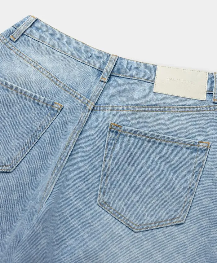 Women Mid Blue Avery Monogram Jeans Daily Paper Pants Women Mid Blue Avery Monogram Jeans Daily Paper Pants