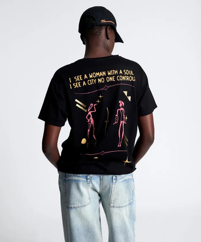 Women MIDH GOLD LYRICS ORGANIC UNISEX TEE One Teaspoon Basic Tees