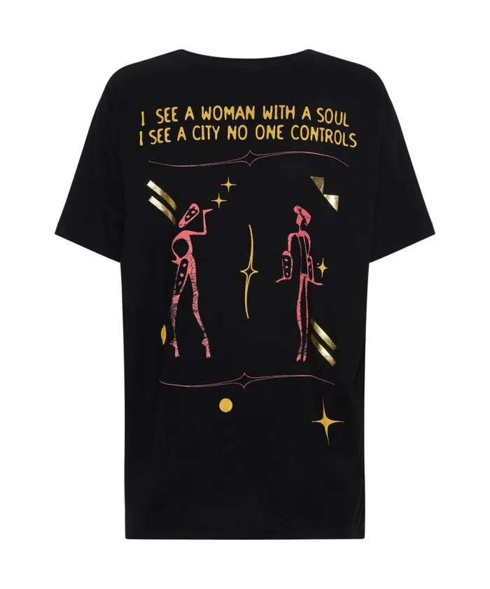 Women MIDH GOLD LYRICS ORGANIC UNISEX TEE One Teaspoon Basic Tees