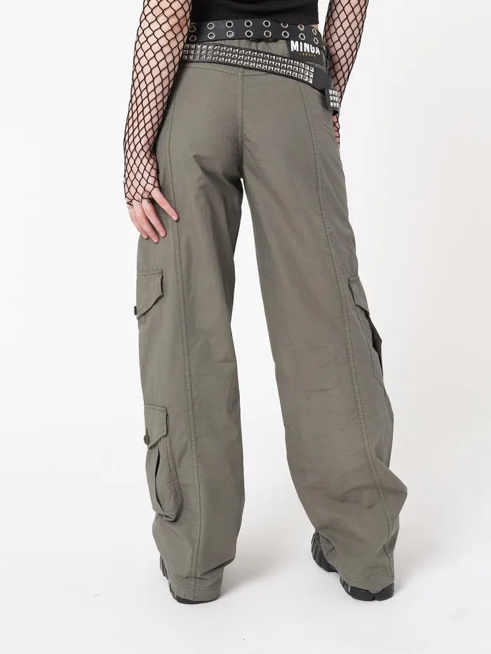 Women Minga London Bottoms Cleo Green Y2k Cargo Pants