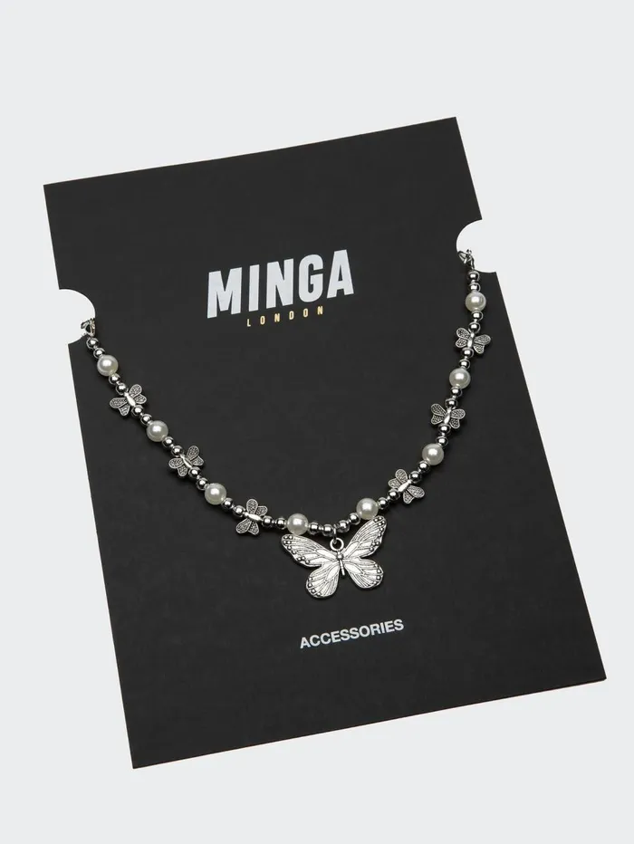 Women Minga London Shop All Mythical Butterfly Pearl Necklace Women Minga London Shop All Mythical Butterfly Pearl Necklace