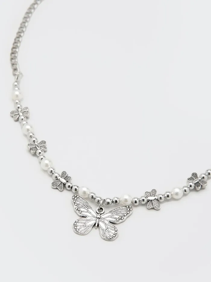 Women Minga London Shop All Mythical Butterfly Pearl Necklace Women Minga London Shop All Mythical Butterfly Pearl Necklace