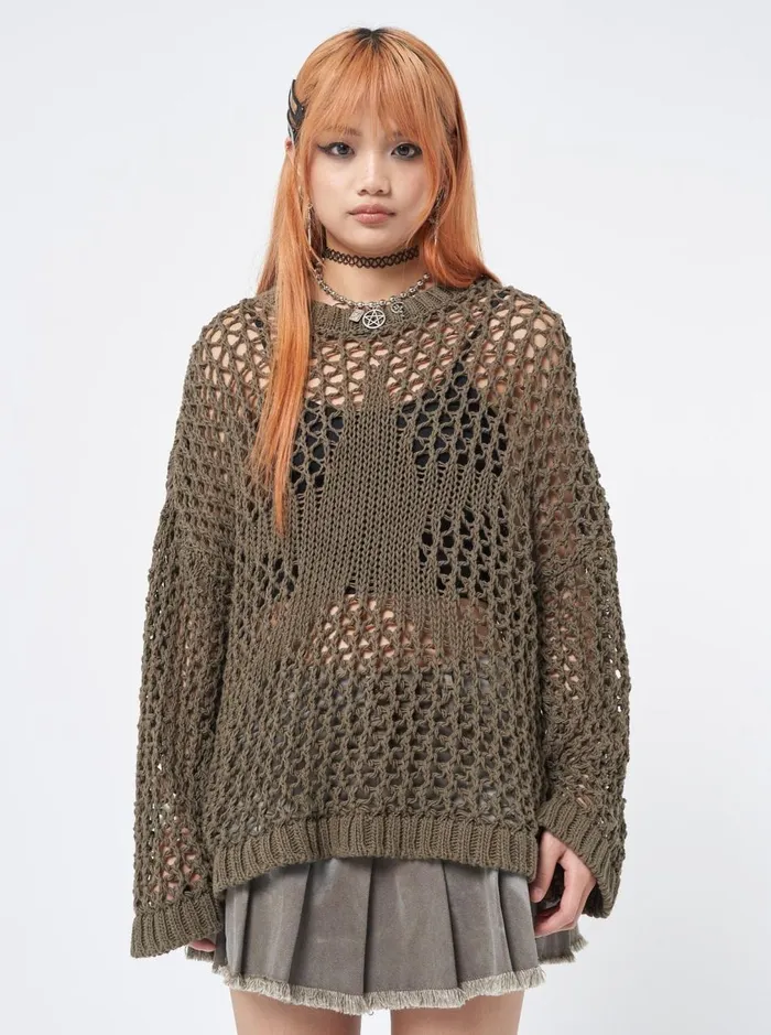 Women Minga London Sweaters and Hoodies Superstar Open Knit Jumper