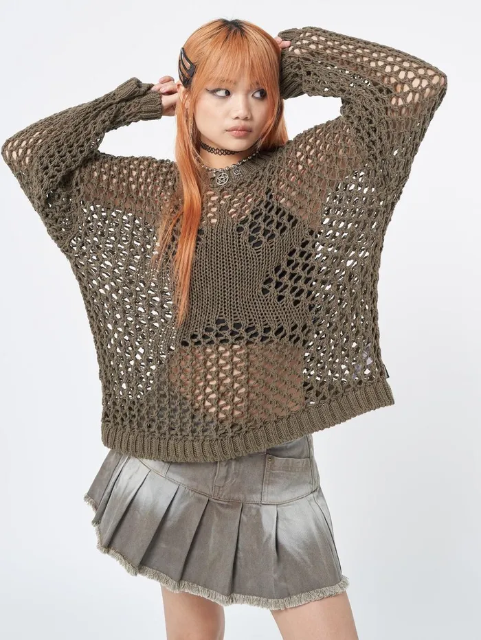 Women Minga London Sweaters and Hoodies Superstar Open Knit Jumper