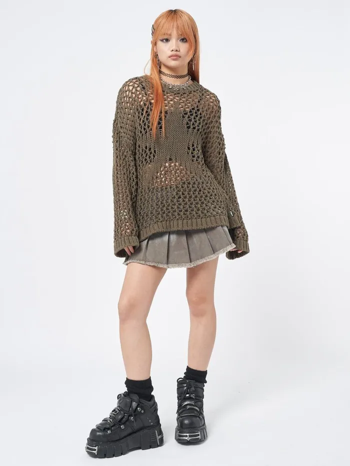 Women Minga London Sweaters and Hoodies Superstar Open Knit Jumper