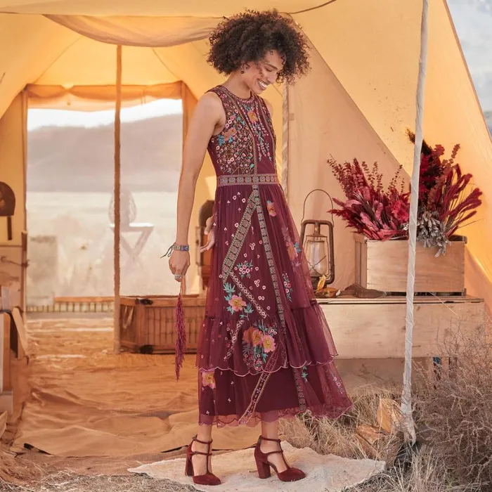 Women Miraflores Mesh Dress Brandy Sundance Catalog Dresses and Jumpsuits