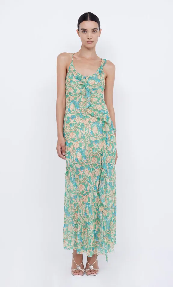 Women OASIS FRILL MAXI DRESS 8211 UNDER THE SEA Bec Bridge Wedding Guest