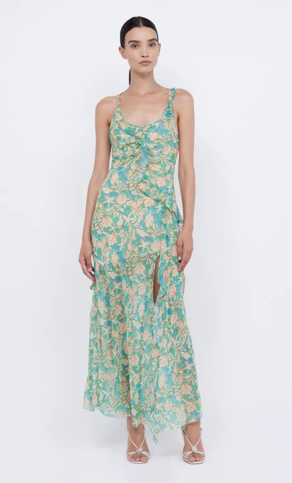 Women OASIS FRILL MAXI DRESS 8211 UNDER THE SEA Bec Bridge Wedding Guest