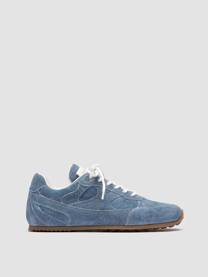 Women Officine Creative Footwear AWAY 101 Blue Suede Low Top Sneakers