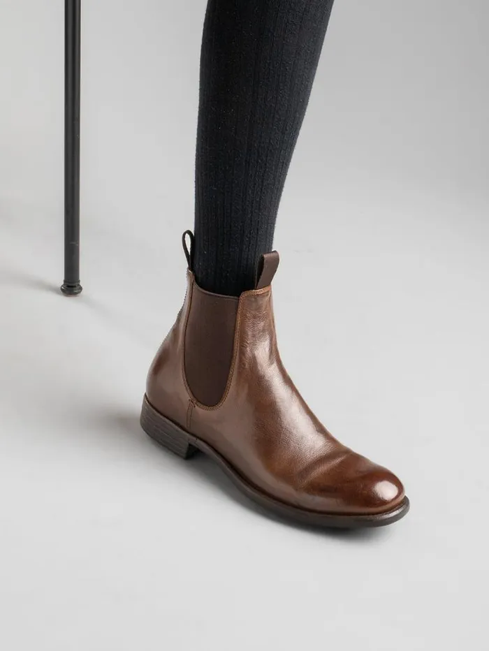 Women Officine Creative Footwear CALIXTE 004 Black Leather Chelsea Boots