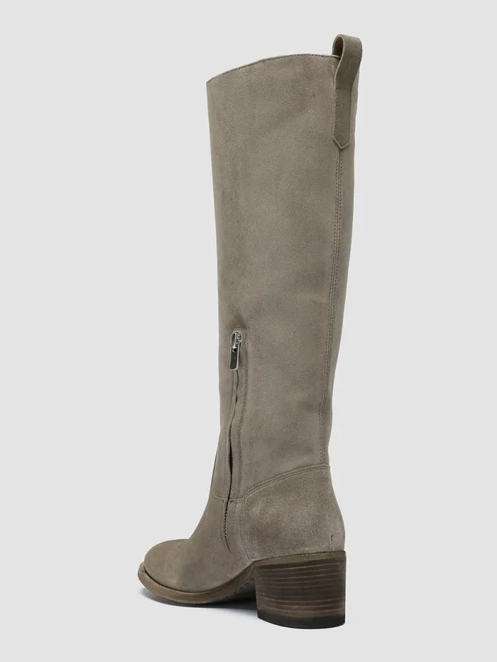 Women Officine Creative Footwear DENNER 116 Gray Suede Zip Boots Women Officine Creative Footwear DENNER 116 Gray Suede Zip Boots