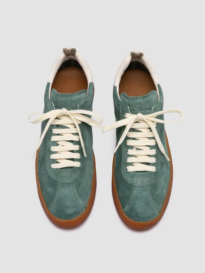 Women Officine Creative Footwear DESTINY 101 Green Leather And Suede Low Top Sneakers Women Officine Creative Footwear DESTINY 101 Green Leather And Suede Low Top Sneakers