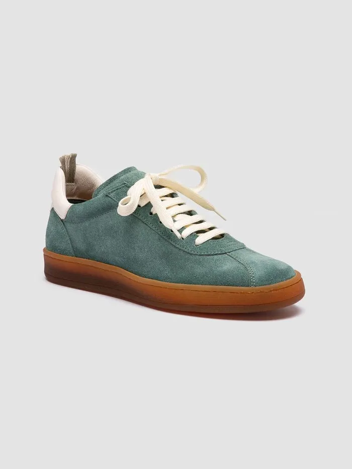 Women Officine Creative Footwear DESTINY 101 Green Leather And Suede Low Top Sneakers Women Officine Creative Footwear DESTINY 101 Green Leather And Suede Low Top Sneakers