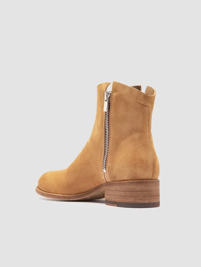 Women Officine Creative Footwear SHANTEL 004 Beige Suede Zipped Boots