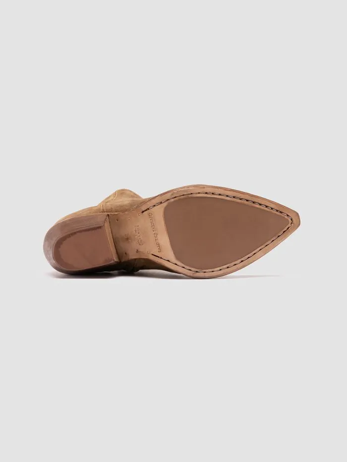 Women Officine Creative Footwear WANDA DD 103 Light Brown Suede Zip Boots Women Officine Creative Footwear WANDA DD 103 Light Brown Suede Zip Boots