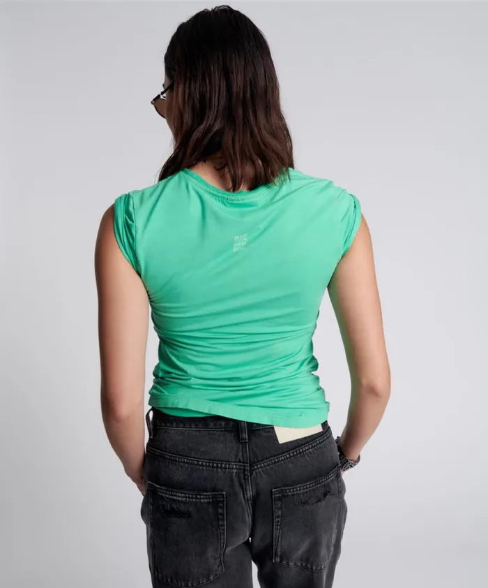 Women ONE TEASPOON FITTED LOGO TEE GREEN One Teaspoon Tees and Tanks Women ONE TEASPOON FITTED LOGO TEE GREEN One Teaspoon Tees and Tanks