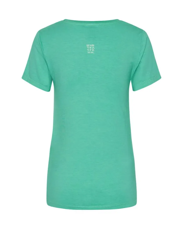 Women ONE TEASPOON FITTED LOGO TEE GREEN One Teaspoon Tees and Tanks Women ONE TEASPOON FITTED LOGO TEE GREEN One Teaspoon Tees and Tanks