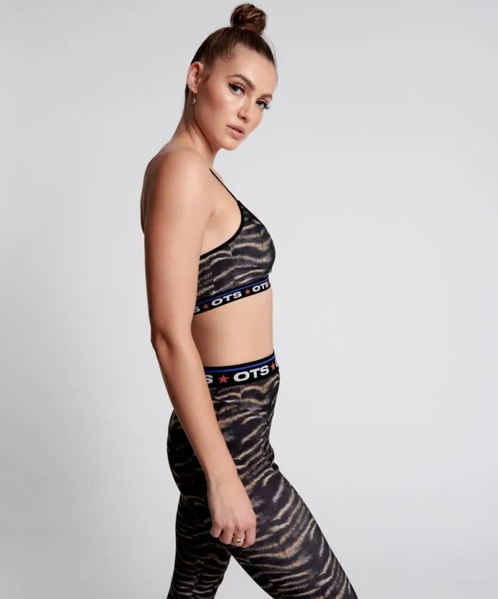 Women OTS DARK ANIMAL BOXER CROP BRALETTE One Teaspoon Intimates