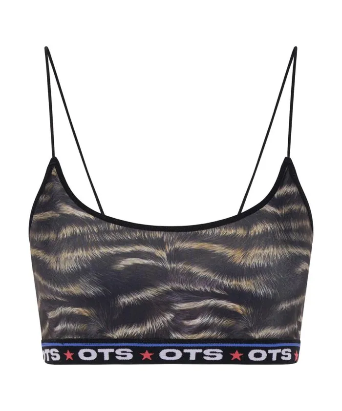 Women OTS DARK ANIMAL BOXER CROP BRALETTE One Teaspoon Intimates