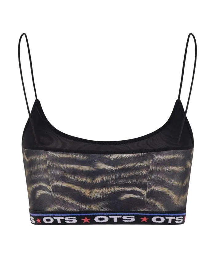 Women OTS DARK ANIMAL BOXER CROP BRALETTE One Teaspoon Intimates