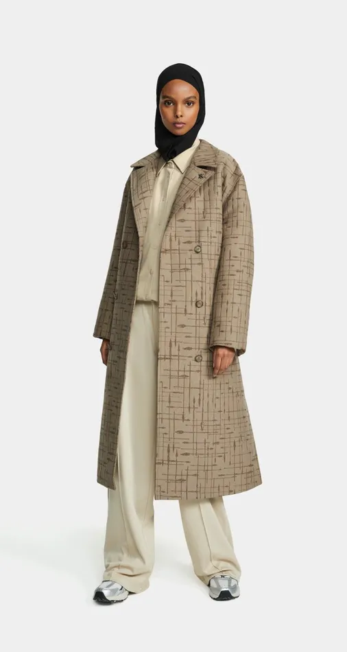 Women Oxford Beige Rashawn Long Jacket Daily Paper Jackets