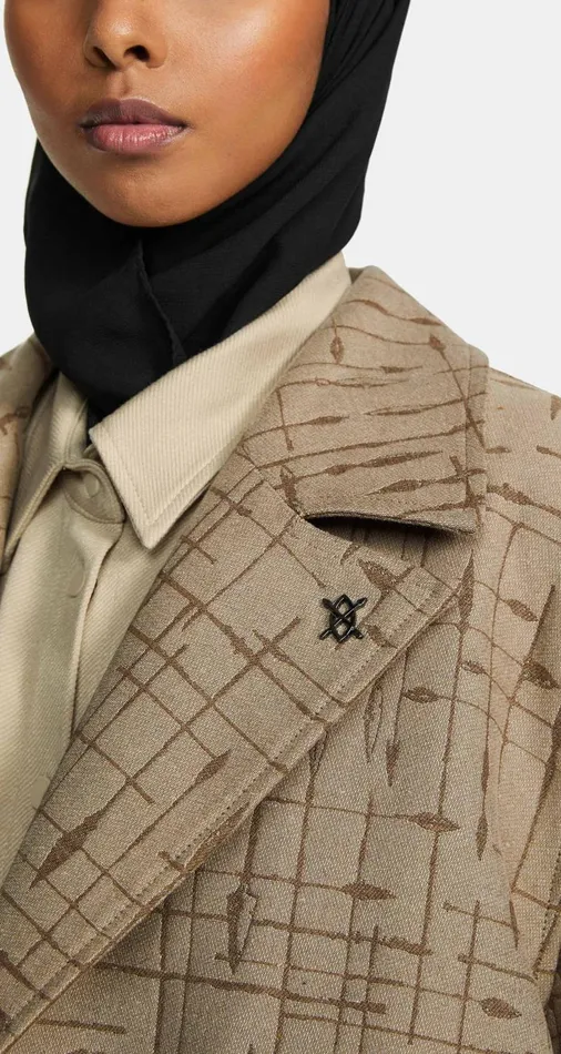 Women Oxford Beige Rashawn Long Jacket Daily Paper Jackets