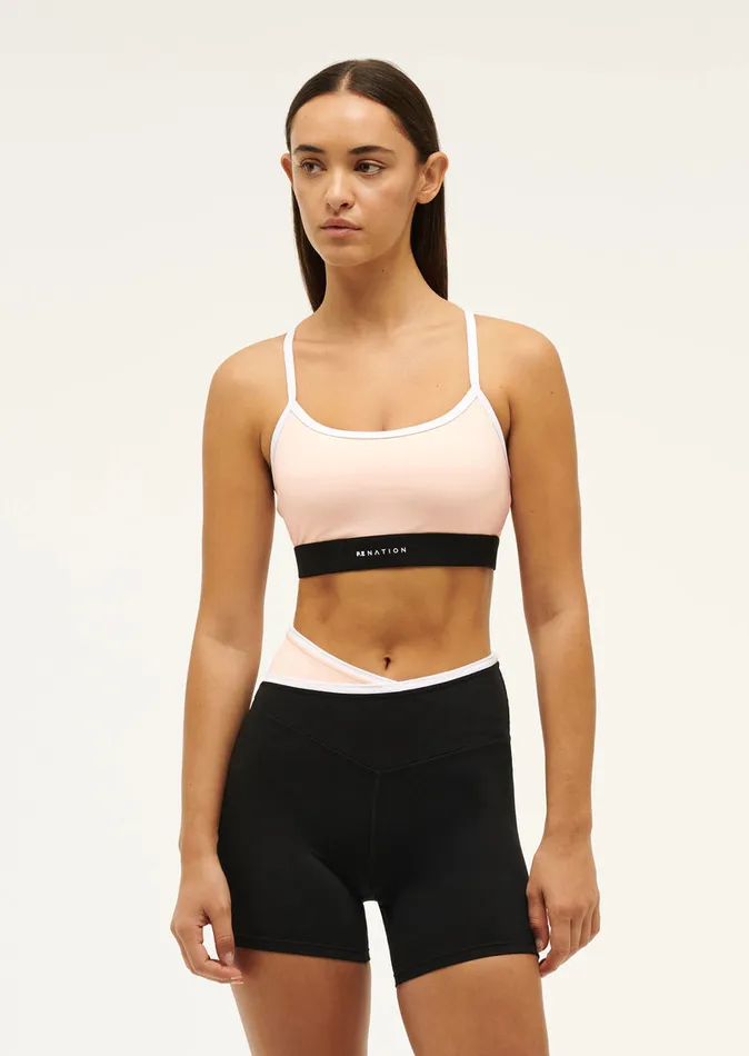 Women PE Nation SIGNATURE SPORTS BRA IN BLUSH SportsBras