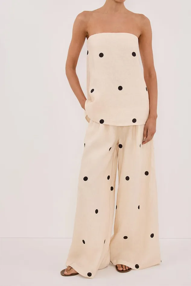 Women Pants DISSH BEVERLY CREAM SPOT PANT