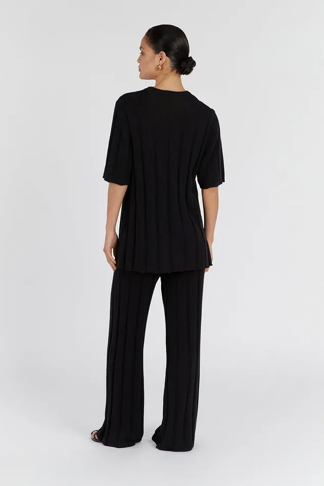 Women Pants DISSH EMERY BLACK WIDE LEG PANT