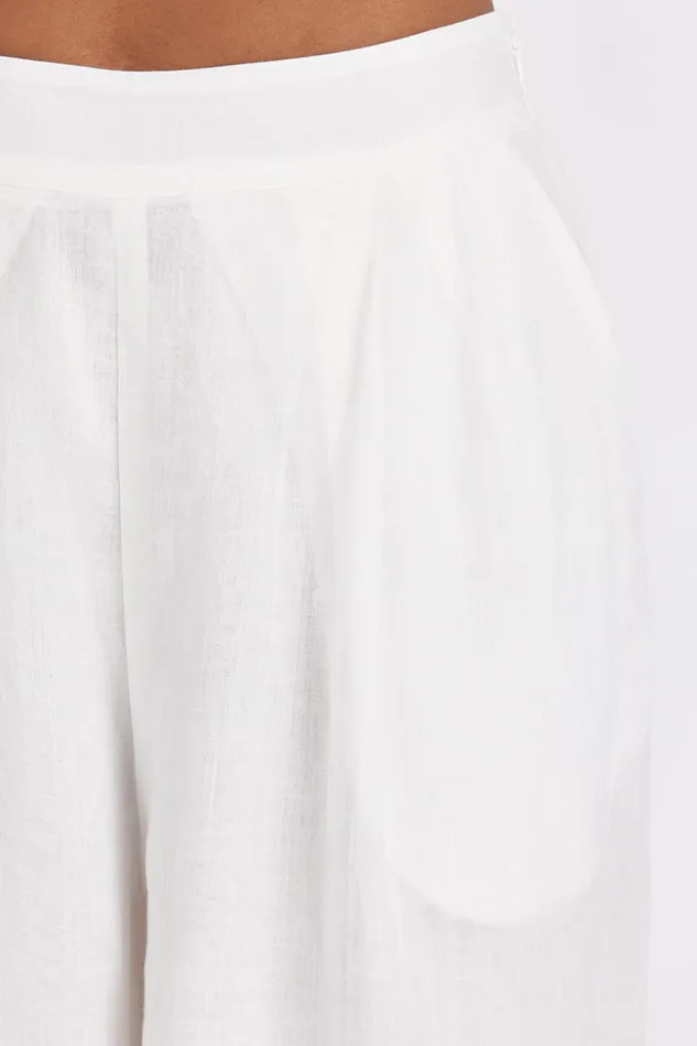 Women Pants DISSH KAI WHITE RAMIE RESORT PANT