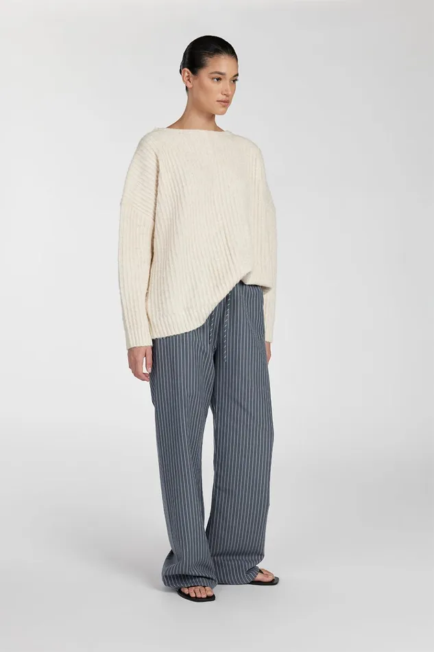 Women Pants DISSH MASON SLATE STRIPE DRAWSTRING PANT