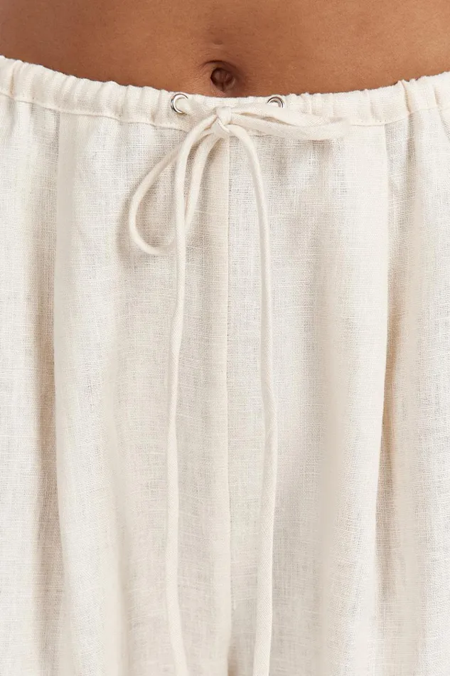 Women Pants DISSH NALA CREAM ELASTIC WAIST PANT