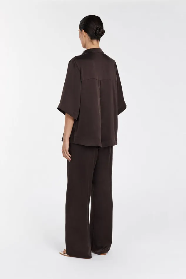Women Pants DISSH PERCY BITTER CHOC SILK PANT