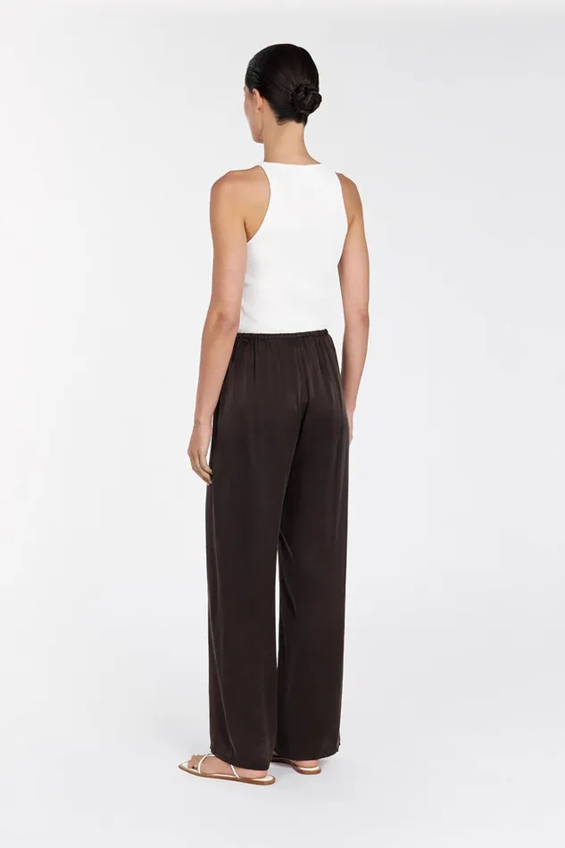 Women Pants DISSH PERCY BITTER CHOC SILK PANT