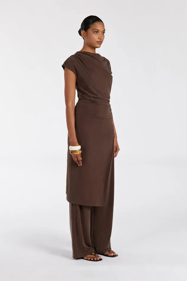 Women Pants DISSH RIO BITTER CHOC WIDE LEG MODAL PANT