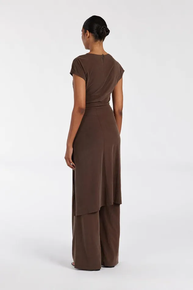 Women Pants DISSH RIO BITTER CHOC WIDE LEG MODAL PANT