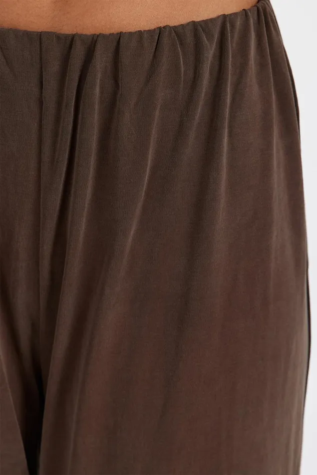 Women Pants DISSH RIO BITTER CHOC WIDE LEG MODAL PANT