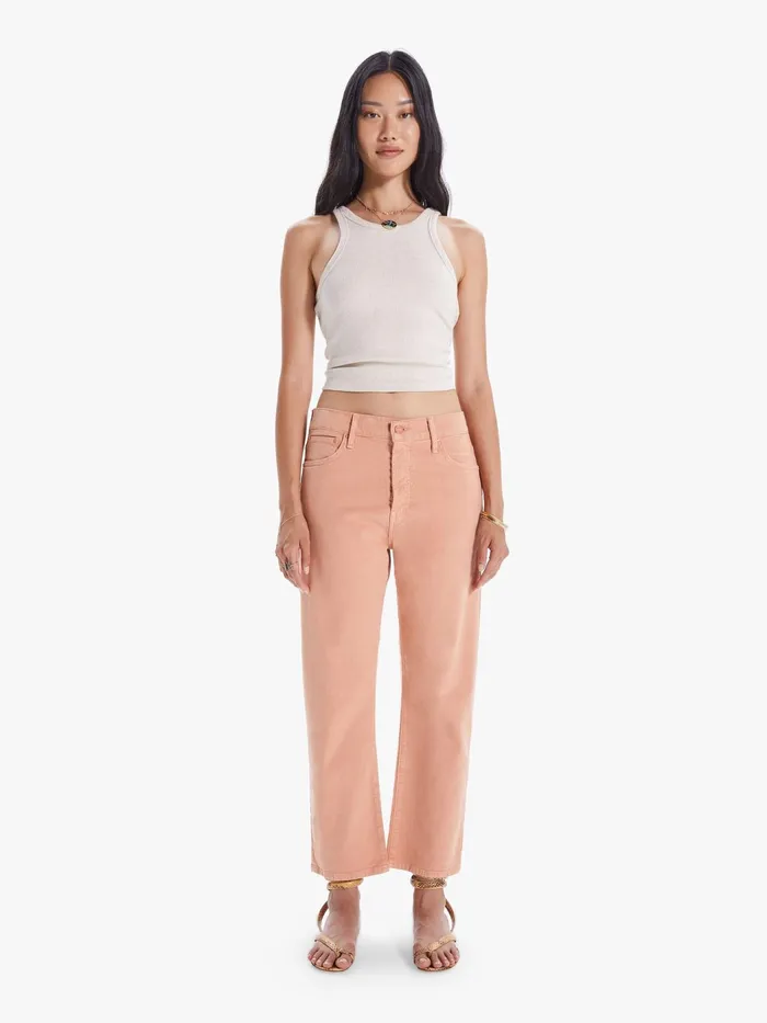 Women Pants Mother Denim The Ditcher Crop Medium Pink