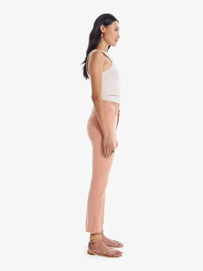 Women Pants Mother Denim The Insider Ankle Fray Medium Pink