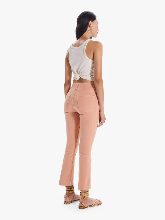 Women Pants Mother Denim The Insider Ankle Fray Medium Pink