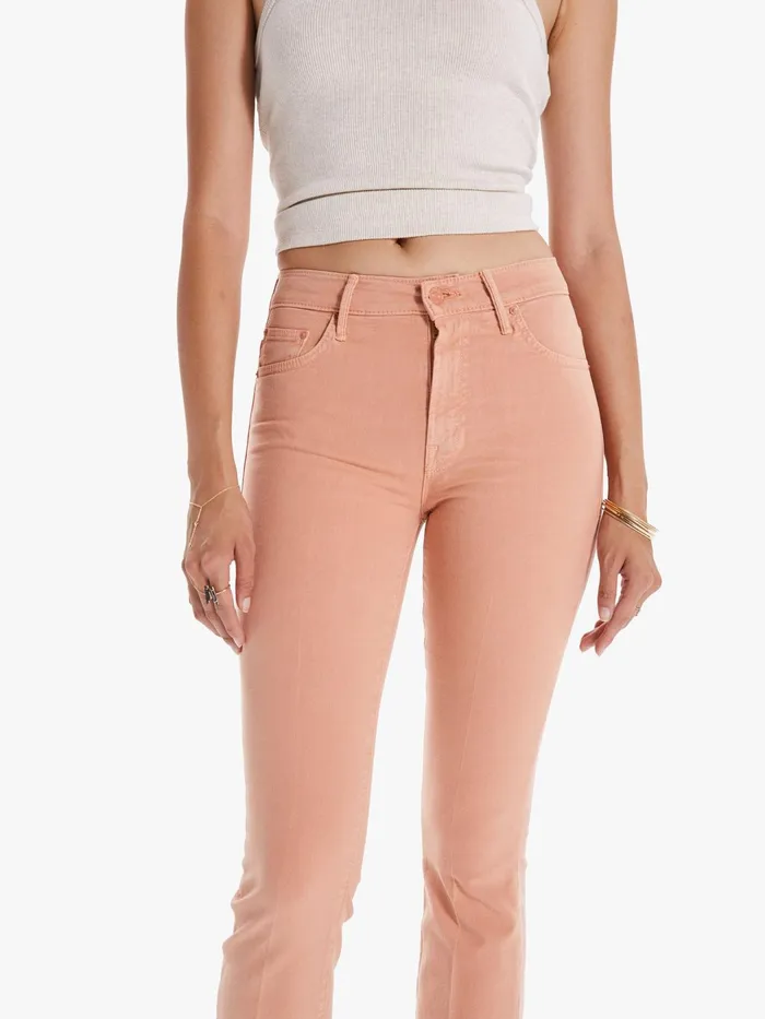 Women Pants Mother Denim The Insider Ankle Fray Medium Pink