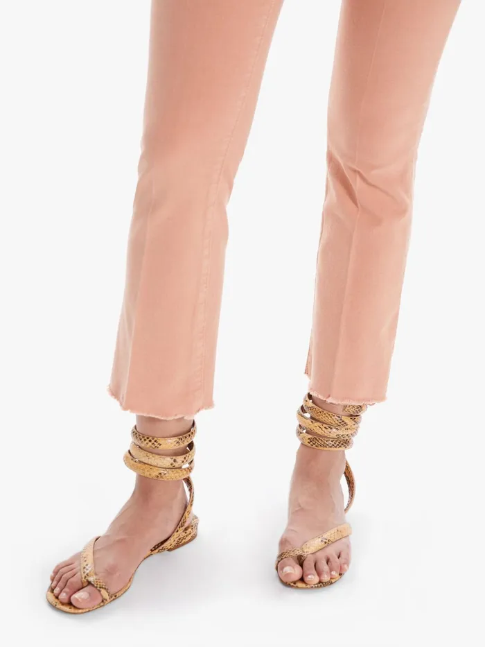 Women Pants Mother Denim The Insider Ankle Fray Medium Pink