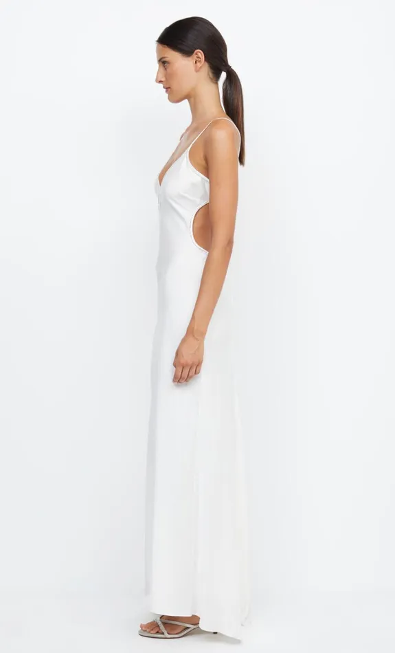 Women PARADISE SILK BEADED MAXI DRESS 8211 IVORY Bec Bridge Prom Dresses