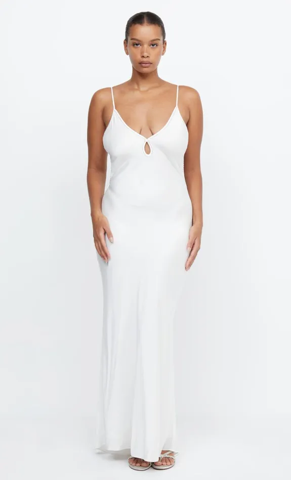 Women PARADISE SILK BEADED MAXI DRESS 8211 IVORY Bec Bridge Prom Dresses