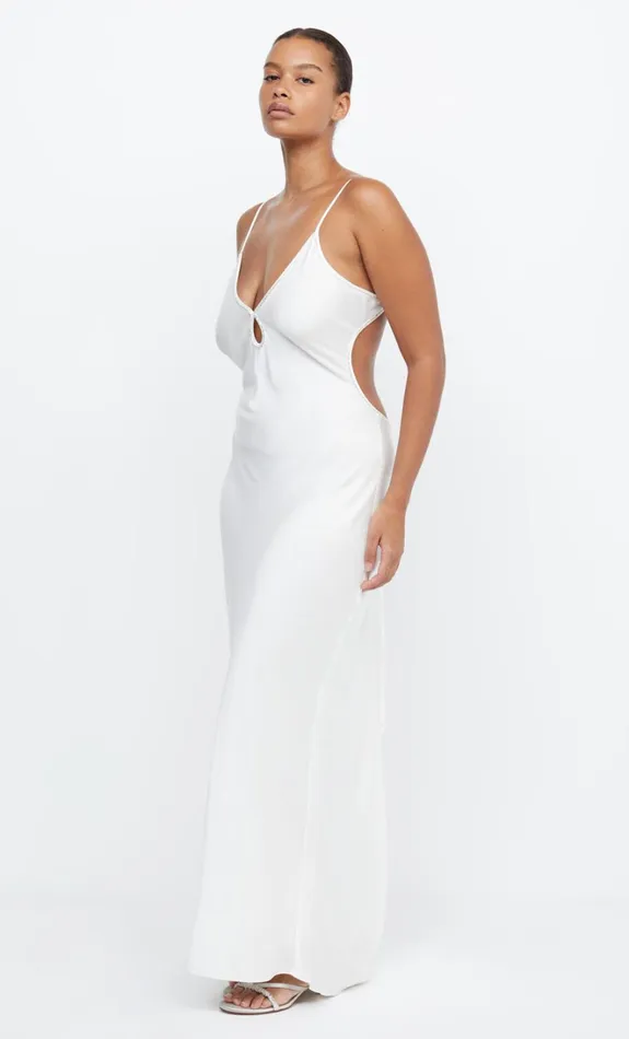 Women PARADISE SILK BEADED MAXI DRESS 8211 IVORY Bec Bridge Prom Dresses