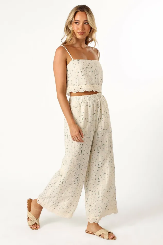 Women Petal and Pup Alison Two Piece Set Blue Floral Matching Sets